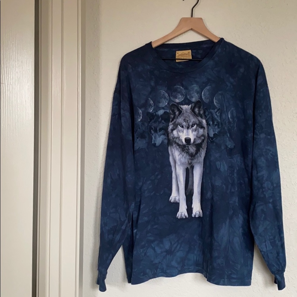 “Mountain” Wolf/Moon Long Sleeve Shirt